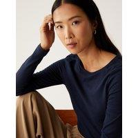 Cotton Rich Slim Fit Long Sleeve Top