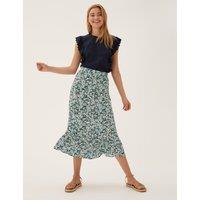 Floral Midaxi Tiered Skirt