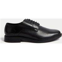 M&S Leather Derby Shoes Black