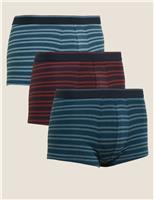 M&S 3 Pack Cotton Rich Cool & Fresh Hipsters Navy