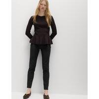 M&S Slim Fit Ankle Grazer Trousers Navy