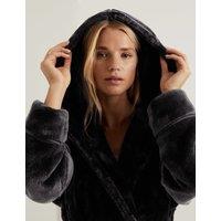 Fleece Hooded Dressing Gown