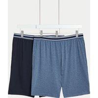 2pk Pure Cotton Pyjama Shorts