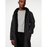 Fleece Supersoft Hooded Dressing Gown