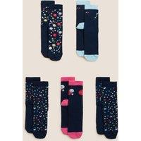 5pk Cotton Rich Space Socks