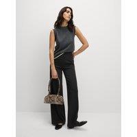 Jersey Wide Leg Trousers with Stretch
