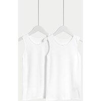 2pk Girls Heatgen Thermal Sleeveless Vests (2-14 Yrs)