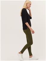 Skinny Ankle Grazer Trousers with Stretch