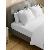 M&S Pure Cotton 300 Thread Count Deep Fitted Sheet White