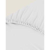 M&S Pure Cotton 300 Thread Count Fitted Sheet White