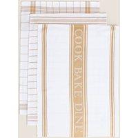 Set of 3 Cotton Rich Striped Tea Towels