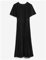 Jersey Short Sleeve Midi Shift Dress