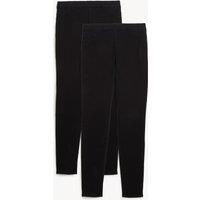 M&S 2 Pack High Waisted Jeggings Black/Black