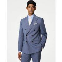 Tailored Fit Italian Linen Miracle Double Breasted Suit Jacket