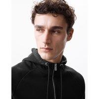 Cotton Blend Half Zip Hoodie