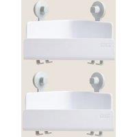 2 Pack EasyStore Corner Shower Shelf Set