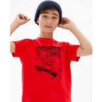 M&S Pure Cotton Dinosaur Print T-Shirt (6-16 Yrs) Red Mix