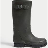 M&S Fleece Lined Wellington Boots Green