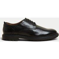 M&S Wide Fit Heritage Leather Derby Shoes Black