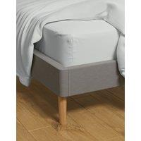 M&S Pure Cotton 180 Thread Count Deep Fitted Sheet Silver Grey