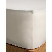 M&S Pure Cotton 180 Thread Count Deep Fitted Sheet Cream