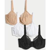 3pk Wired Full Cup Bras F-H