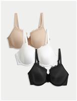 3pk Wired Full Cup Bras F-H