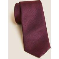 M&S Personalised Slim Textured Tie Burgundy