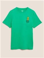M&S Personalised Pure Cotton Mr Silly T-Shirt Green