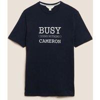 Personalised Men s Busy Slogan Pyjama Top