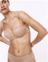 Lace Wired Strapless Bandeau Bra A-E