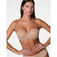 Lace Wired Strapless Bandeau Bra A-E