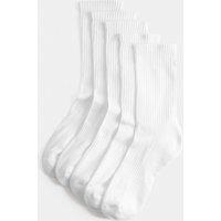 Goodmove 5pk Cotton Rich Cushioned Crew Socks White