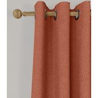 M&S Brushed Eyelet Blackout Thermal Curtains Terracotta