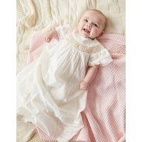 Pure Cotton Embroidered Christening Gown (7lbs-1 Yrs)