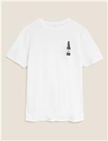 M&S Personalised Organic Cotton Beer T-Shirt White