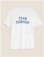M&S Personalised Organic Cotton Team T-Shirt White