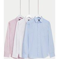 3pk Regular Fit Easy Iron Long Sleeve Shirts