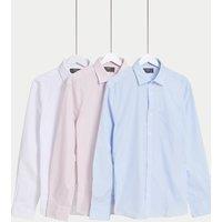 3pk Slim Fit Easy Iron Shirts
