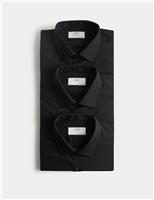 3 Pack Regular Fit Easy Iron Long Sleeve Shirts