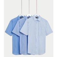 3pk Slim Fit Easy Iron Short Sleeve Shirts