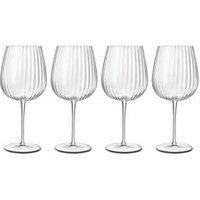 Set of 4 Optica Burgundy & Gin Glasses