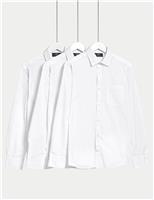 Shorter Length 3 Pack Slim Fit Easy Iron Long Sleeve Shirts