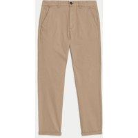 M&S Cotton Rich Chinos (6-16 Yrs) Stone