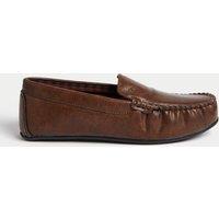 M&S Moccasin Slippers with Freshfeet Tan