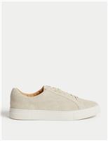 Suede Lace Up Trainers with Freshfeet