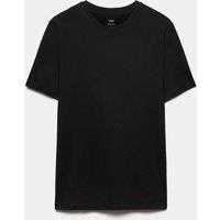 M&S Slim Fit Pure Cotton Crew Neck T-Shirt Black