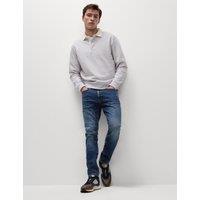 Slim Fit Vintage Wash Stretch Jeans