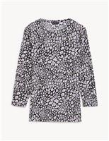 Printed Relaxed Longline Top