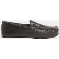 M&S Moccasin Slippers Black
